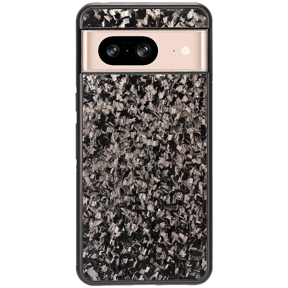 For Google Pixel 8 Case Forged Texture Aramid Fiber + TPU Anti-Slip Phone Cover - Black - 1