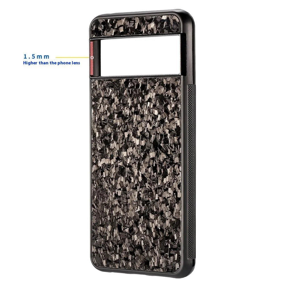 For Google Pixel 8 Case Forged Texture Aramid Fiber + TPU Anti-Slip Phone Cover - Black - 2