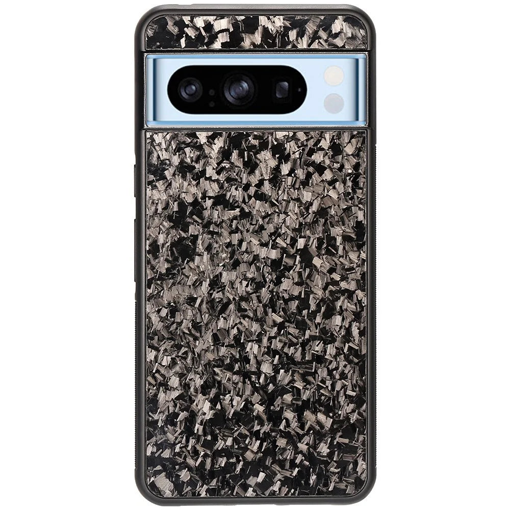 For Google Pixel 8 Pro Case Forged Texture Aramid Fiber + TPU Anti-Slip Phone Cover - Black - 1