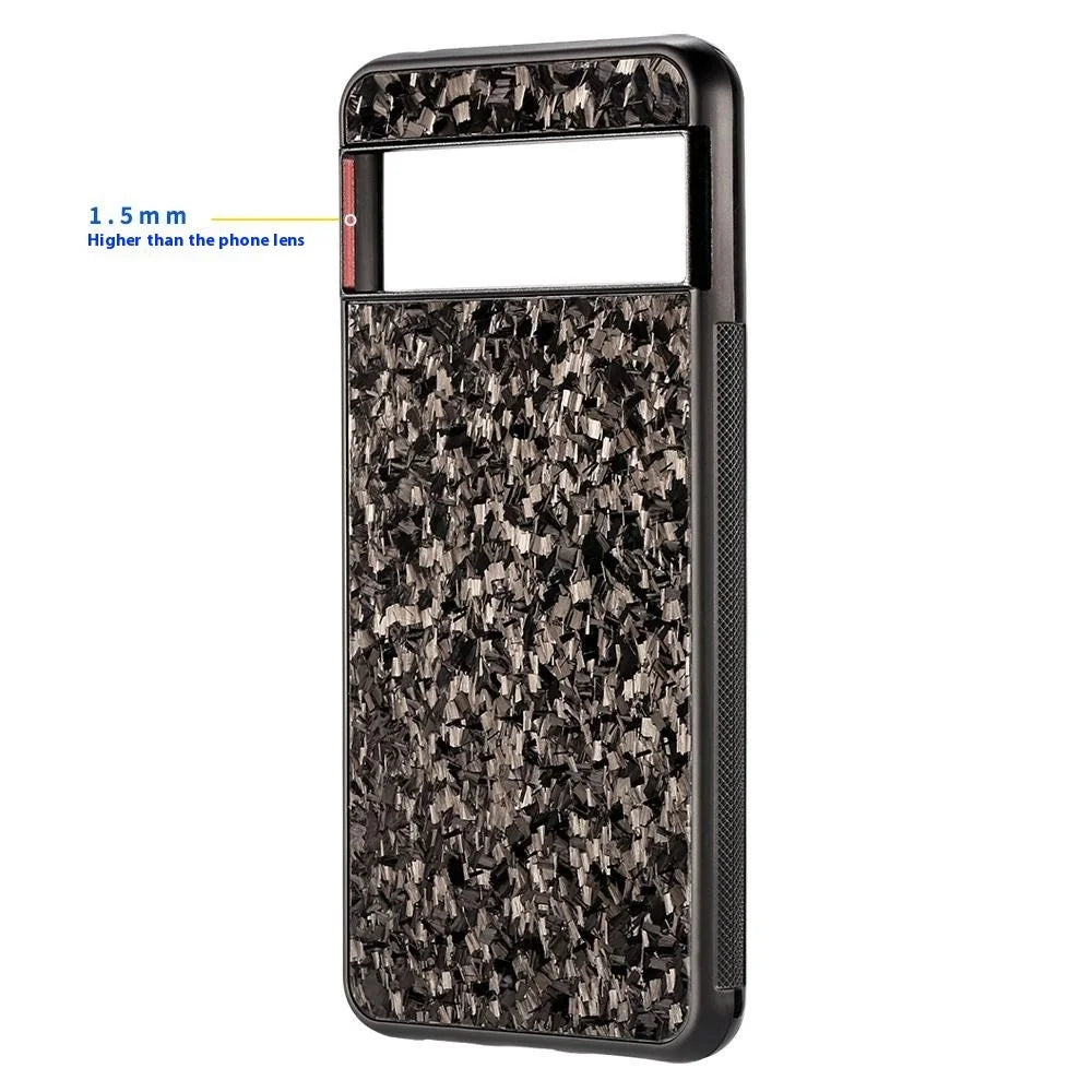 For Google Pixel 8 Pro Case Forged Texture Aramid Fiber + TPU Anti-Slip Phone Cover - Black - 3