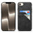 For iPhone 17e / 16e Case PU Leather Coated PC + TPU Phone Back Cover with Dual Card Slots - Black - 1
