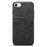 For iPhone 17e / 16e Case PU Leather Coated PC + TPU Phone Back Cover with Dual Card Slots - Black - 4