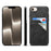 For iPhone 17e / 16e Case PU Leather Coated PC + TPU Phone Back Cover with Dual Card Slots - Black - 5