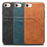 For iPhone 17e / 16e Case PU Leather Coated PC + TPU Phone Back Cover with Dual Card Slots - Black - 6