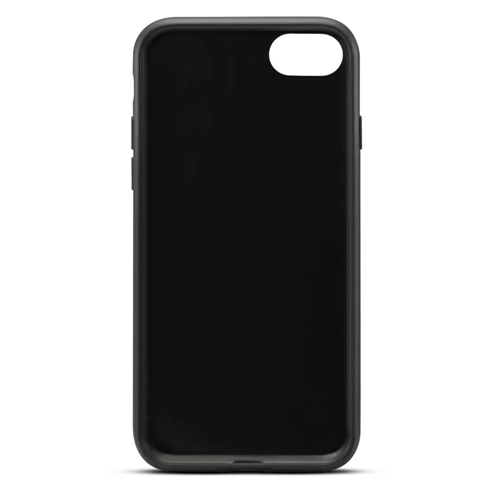 DENIOR For iPhone 17e / 16e Case Card Holder Kickstand Retro Leather+PC+TPU Phone Cover - Black - 4