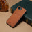DENIOR For iPhone 17e / 16e Case Card Holder Kickstand Leather + PC + TPU Phone Cover - Brown - 7
