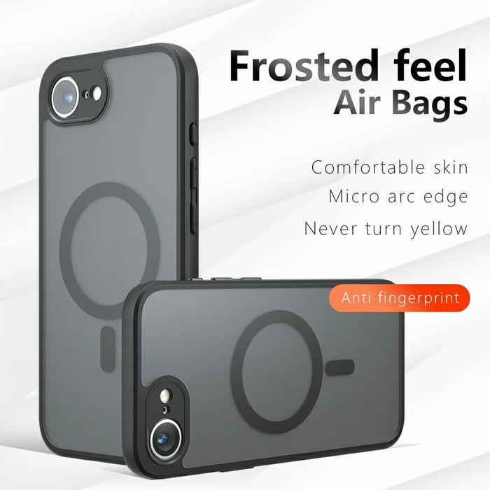 For iPhone 17e / 16e Case Compatible with MagSafe TPU + PC Matte Skin Touch Phone Cover - 2