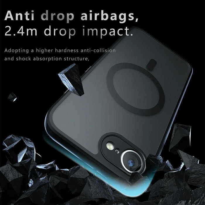 For iPhone 17e / 16e Case Compatible with MagSafe TPU + PC Matte Skin Touch Phone Cover - 3