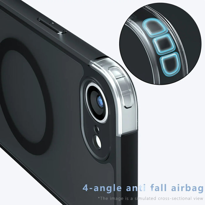 For iPhone 17e / 16e Case Compatible with MagSafe TPU + PC Matte Skin Touch Phone Cover - 4