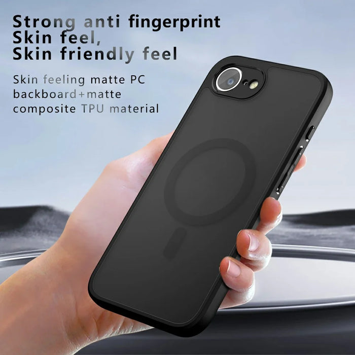 For iPhone 17e / 16e Case Compatible with MagSafe TPU + PC Matte Skin Touch Phone Cover - 7