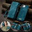 CASEME For iPhone 17e / 16e Phone Cases  008 Leather Cover with Detachable Wallet and Strap - Blue - 6