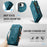 CASEME For iPhone 17e / 16e Phone Cases  008 Leather Cover with Detachable Wallet and Strap - Blue - 7