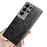 For Samsung Galaxy S23 Ultra Case Anti Drop Textured Waxy PU Leather Coated PC Phone Cover - Black - 2