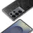 For Samsung Galaxy S23 Ultra Case Anti Drop Textured Waxy PU Leather Coated PC Phone Cover - Black - 3
