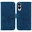 For Samsung Galaxy S25 Edge Case PU Leather Wallet Phone Cover Butterfly Flower Imprint - Blue - 1