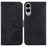 For Samsung Galaxy S25 Edge Wallet Case Tiger Imprint Leather Shockproof Phone Cover - Black - 1