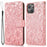 Full Protection Phone Case for iPhone 13 6.1 inch, Imprinted Flower Pattern PU Leather Stand Scratch-resistant Flip Wallet Cover with Strap - Pink - 1