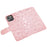Full Protection Phone Case for iPhone 13 6.1 inch, Imprinted Flower Pattern PU Leather Stand Scratch-resistant Flip Wallet Cover with Strap - Pink - 6