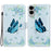 For Samsung Galaxy S25 Edge Wallet Phone Case Anti-Drop Leather Flip Cover Pattern Printing - Blue Butterfly Flower - 1
