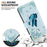 For Samsung Galaxy S25 Edge Wallet Phone Case Anti-Drop Leather Flip Cover Pattern Printing - Blue Butterfly Flower - 4
