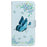 For Samsung Galaxy S25 Edge Wallet Phone Case Anti-Drop Leather Flip Cover Pattern Printing - Blue Butterfly Flower - 7