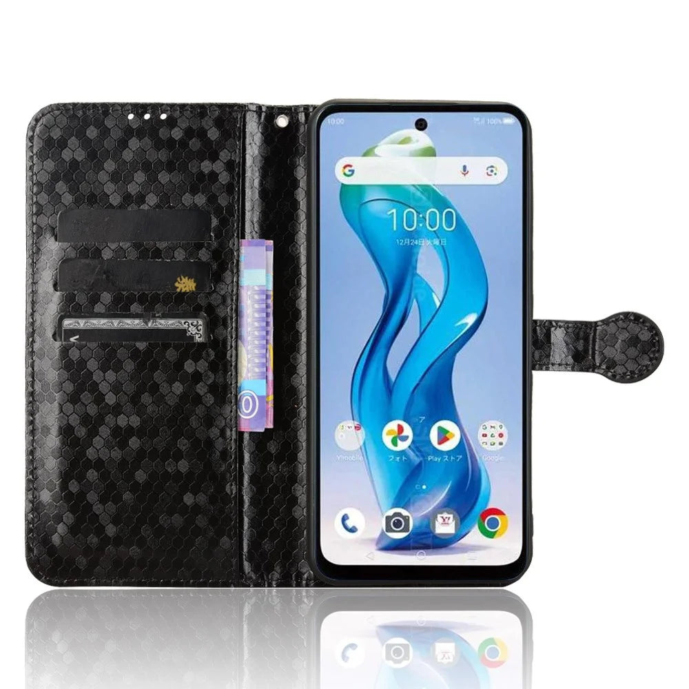 For ZTE nubia S 5G A403ZT Wallet Case Dot Pattern Imprint PU Leather Phone Cover - Black - 2