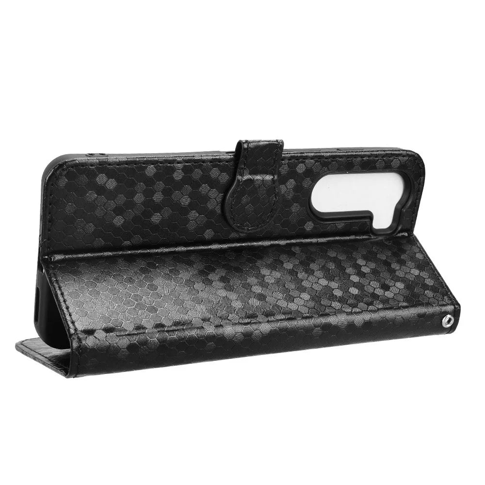 For ZTE nubia S 5G A403ZT Wallet Case Dot Pattern Imprint PU Leather Phone Cover - Black - 3