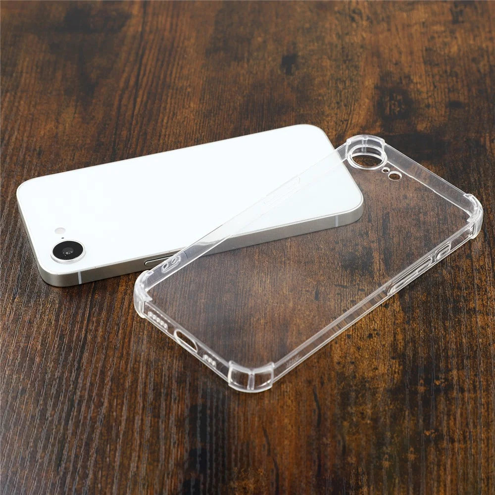 For iPhone 17e / 16e Phone Case Reinforced Four Corner Anti-Drop Clear TPU Cover - 7