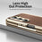 For Samsung Galaxy Z Fold5 5G Case PU Leather Coated PC Electroplated Phone Cover Built In Screen Protector - Brown - 2
