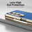 For Samsung Galaxy Z Fold4 5G Case PU Leather Coated PC Electroplated Phone Cover Built In Screen Protector - Blue - 3