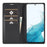 LC.IMEEKE For Samsung Galaxy S25+ Case Carbon Fiber Texture Phone Cover Stand Card Holder - Horizontal Stripe - 2