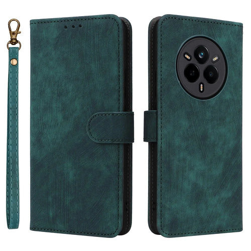 For Realme 14 Pro 5G Case Wallet RFID Blocking PU Leather Cover Viewing Stand - Green - 1