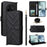For Realme 14 Pro 5G Wallet Case with Shoulder / Wrist Strap Leather Phone Cover Stand - Black - 1
