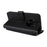 For Realme 14 Pro 5G Wallet Case with Shoulder / Wrist Strap Leather Phone Cover Stand - Black - 4