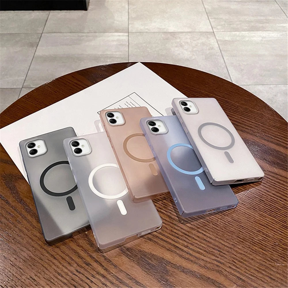 For Samsung Galaxy A05 4G Magnetic Case Frosted PC Phone Cover - Desert Gold - 7