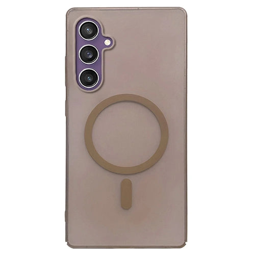 For Samsung Galaxy S24 Magnetic Case Frosted PC Phone Cover - Desert Gold - 1