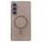 For Samsung Galaxy S25 Magnetic Case Frosted PC Phone Cover - Desert Gold - 1