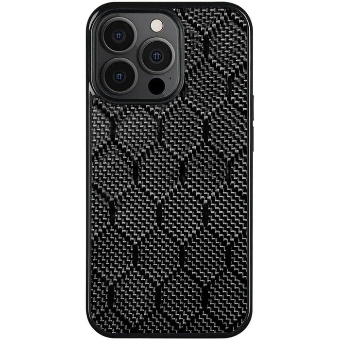 For iPhone 15 Pro Max Case Compatible with MagSafe Honeycomb Texture Aramid Fiber TPU Shockproof Phone Cover - 1