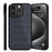 For iPhone 15 Pro Case Twill Texture Aramid Fiber + TPU Shockproof Phone Cover - Blue - 3