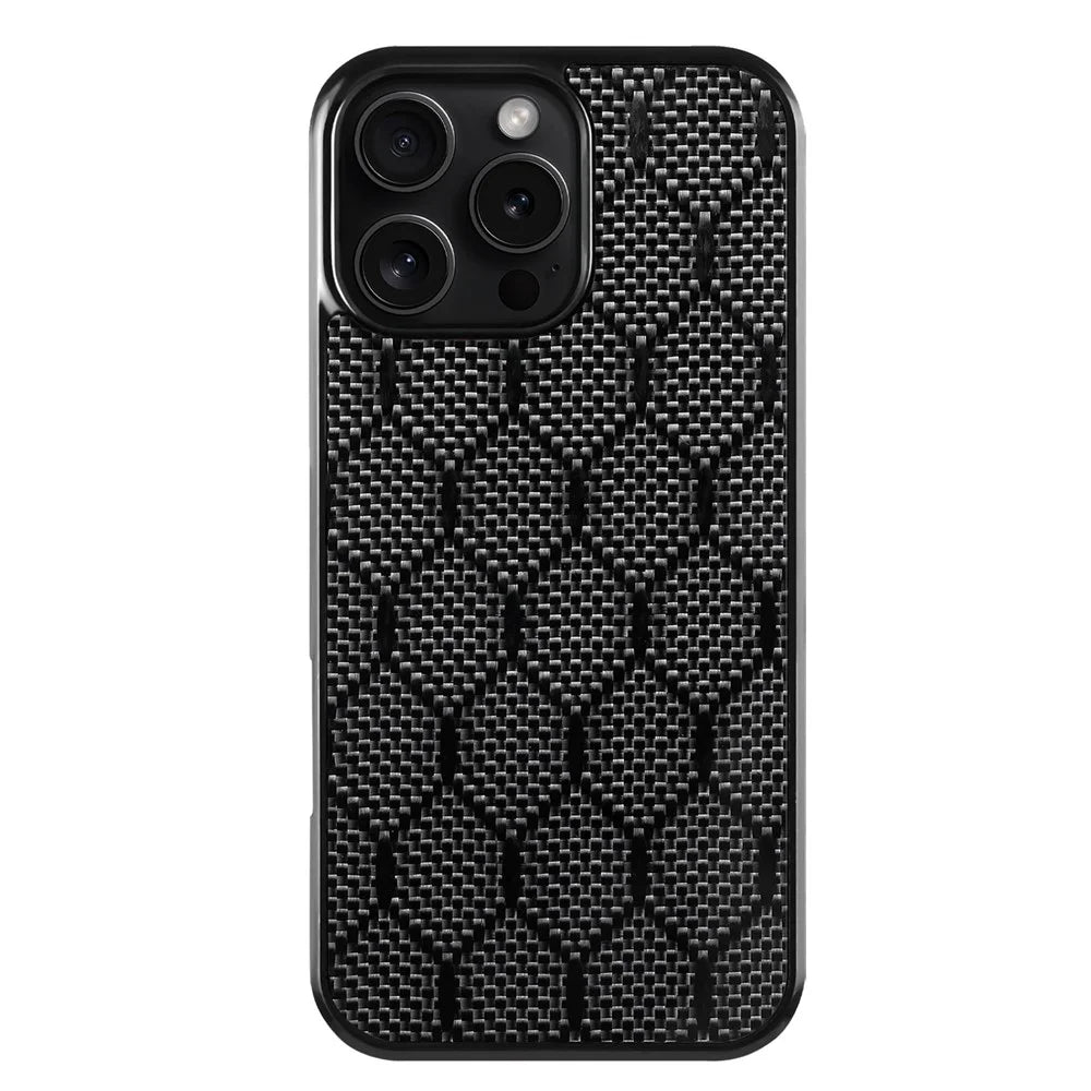 For iPhone 16 Pro Case Compatible with MagSafe Aramid Fiber TPU Shockproof Phone Cover - Honeycomb Texture - 1