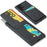 FIERRE SHANN For Samsung Galaxy S25 Ultra Case Card Holder Kickstand Leather RFID Blocking Back Cover - Black - 4