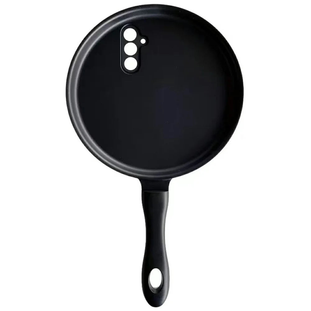 For Samsung Galaxy S25 Case Shockproof TPU + PC Phone Cover Novelty Frying Pan Design - 1