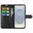 For Samsung Galaxy S25 Edge Case Litchi Texture Shockproof Leather Wallet Phone Cover - Black - 2