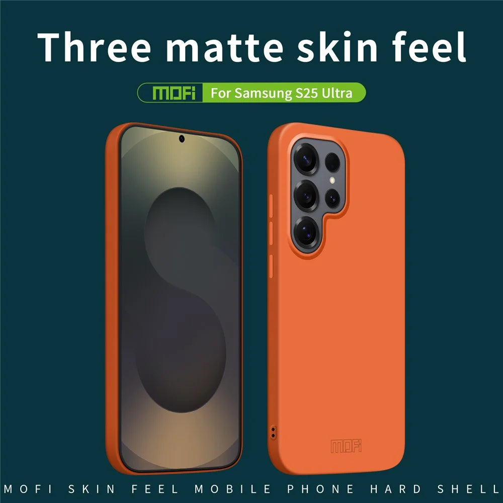 MOFI For Samsung Galaxy S25 Ultra Phone Case  JK Qin Series Skin-Touch Matte Anti-fingerprint Back Cover - Black - 2