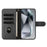 For iPhone 16 Stand Case with Strap PU Leather Wallet Phone Cover S Shape Stitching Design - Black - 2