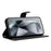 For iPhone 16 Stand Case with Strap PU Leather Wallet Phone Cover S Shape Stitching Design - Black - 3