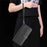 For iPhone 16 Stand Case with Strap PU Leather Wallet Phone Cover S Shape Stitching Design - Black - 5