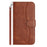 For iPhone 16 Pro Stand Case with Strap PU Leather Wallet Phone Cover S Shape Stitching Design - Coffee - 5