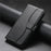 For iPhone 16 Pro Max Stand Case with Strap PU Leather Wallet Phone Cover S Shape Stitching Design - Black - 7