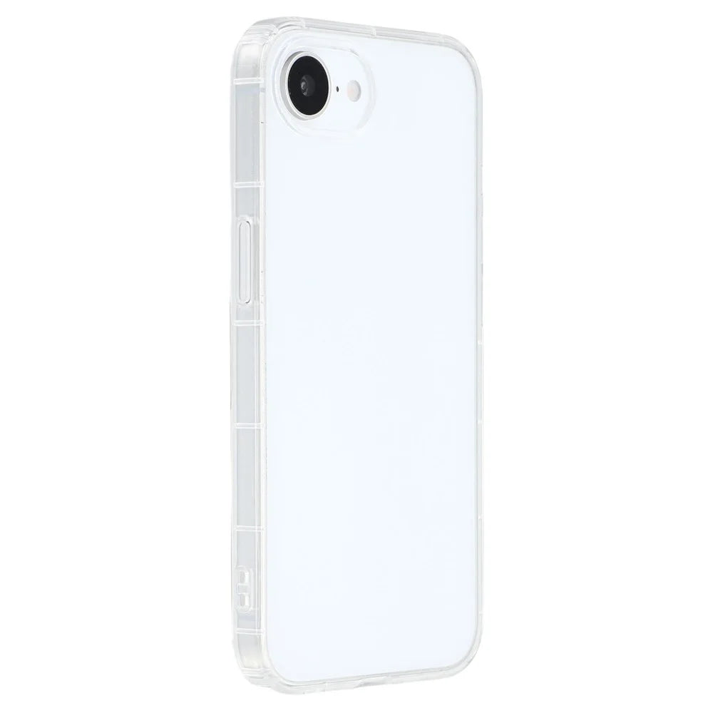 For iPhone 17e / 16e Phone Case Transparent TPU Cover Airbag Protection (Big Rear Lens Hole) - 1